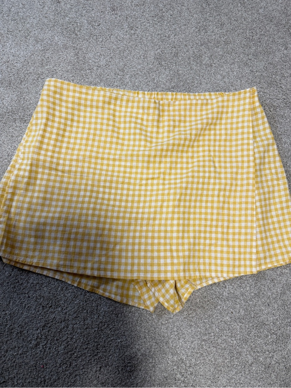 Yellow Gingham Women’s Shorts
